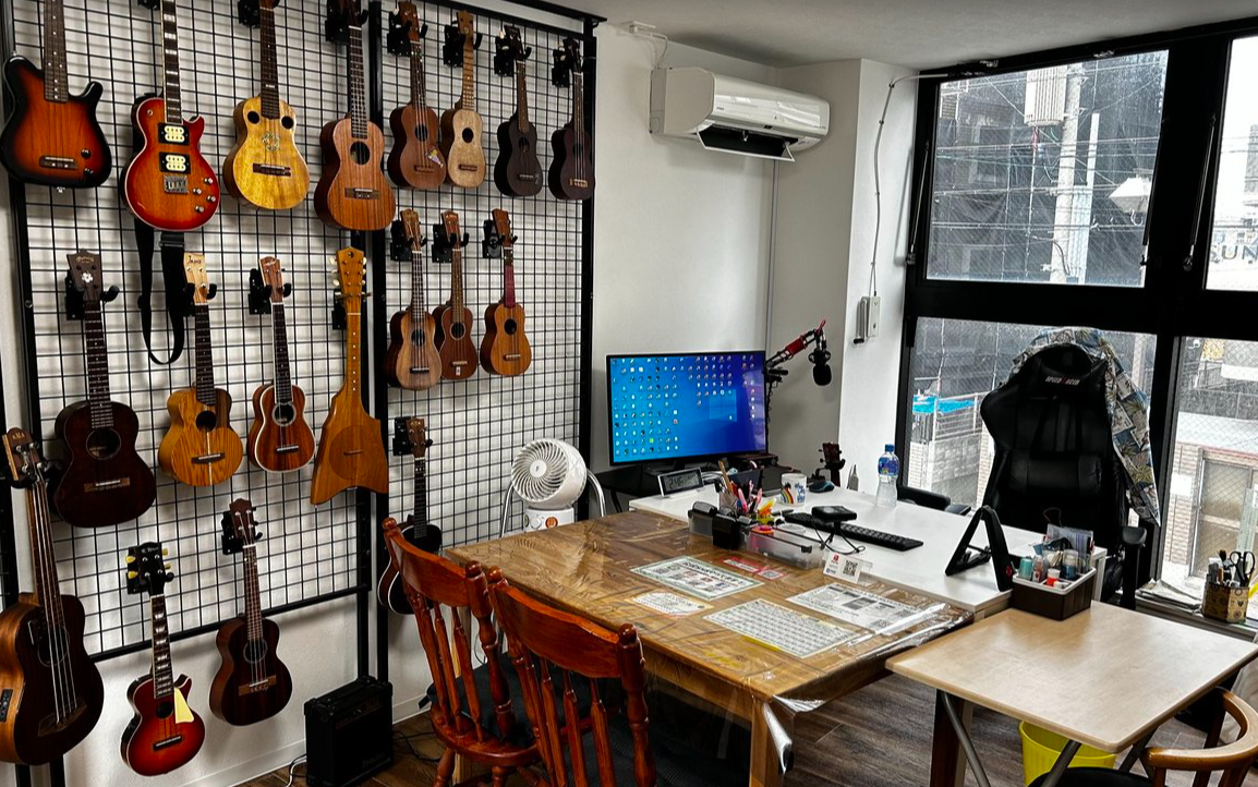 六本松のウクレレ教室 ジャムズの店内風景