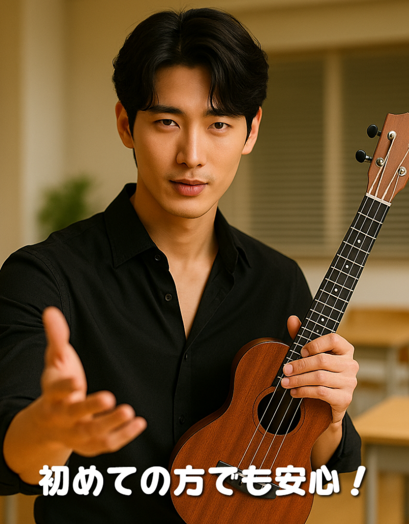 初めての方でも安心とメッセージを送る男性