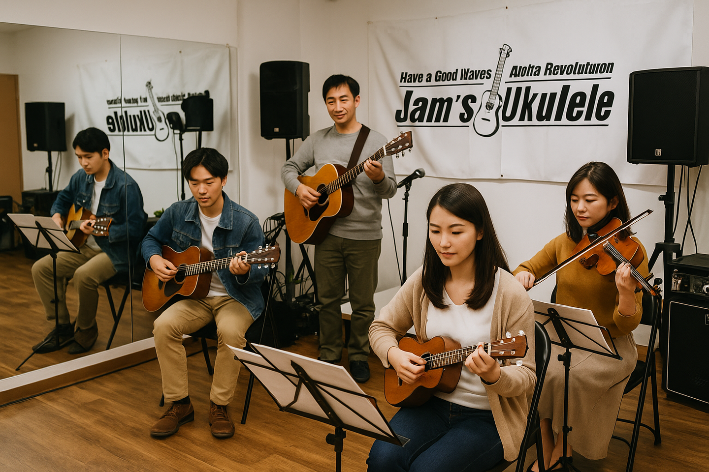 バンド練習風景（ジャムズ4階スタジオ）